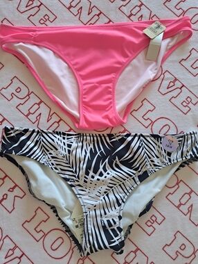 PINK Bikini Bottoms bundle (M) NWT
